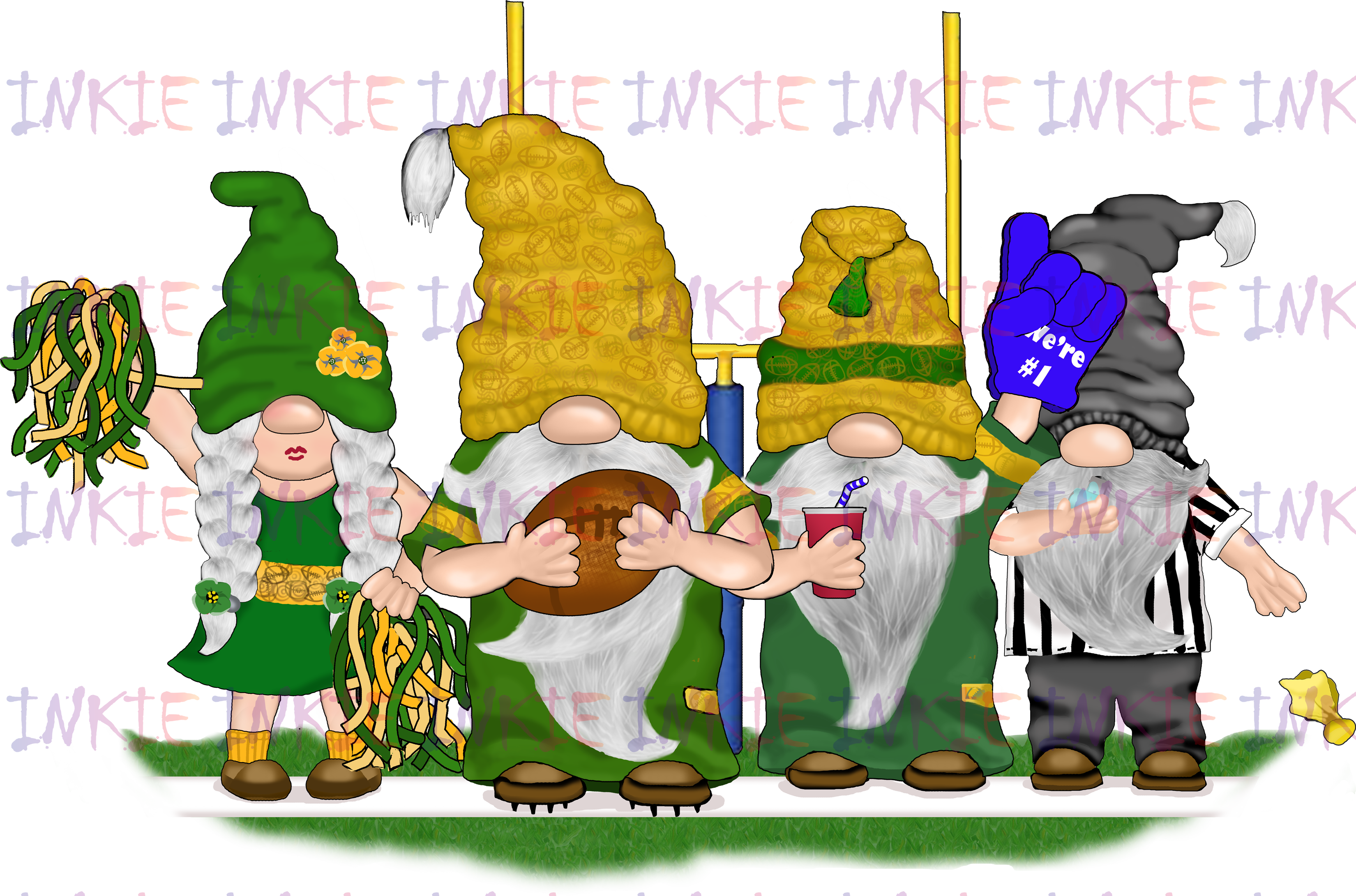 Football Gnomes with NFC Colors